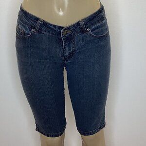 Classic Women's Dark Blue Denim Bermuda Shorts